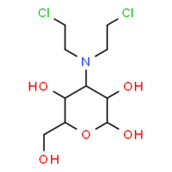 ChemSpider 2D Image | 3-[Bis(2-chloroethyl)amino]-3-deoxyhexopyranose | C10H19Cl2NO5