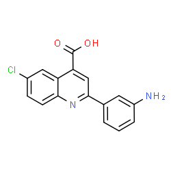 ChemSpider 2D Image | 2-(3-Aminophenyl)-6-chloro-4-quinolinecarboxylic acid | C16H11ClN2O2