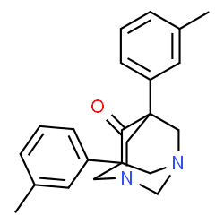 ChemSpider 2D Image | 5,7-Bis(3-methylphenyl)-1,3-diazatricyclo[3.3.1.1~3,7~]decan-6-one | C22H24N2O
