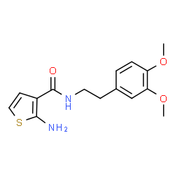 ChemSpider 2D Image | 2-Amino-N-[2-(3,4-dimethoxyphenyl)ethyl]-3-thiophenecarboxamide | C15H18N2O3S