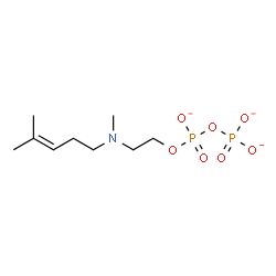 ChemSpider 2D Image | Diphosphoric acid, mono[2-[methyl(4-methyl-3-penten-1-yl)amino]ethyl] ester, ion(3-) | C9H18NO7P2