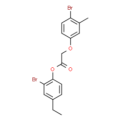 ChemSpider 2D Image | 2-Bromo-4-ethylphenyl (4-bromo-3-methylphenoxy)acetate | C17H16Br2O3