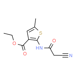 ChemSpider 2D Image | Ethyl 2-[(cyanoacetyl)amino]-5-methyl-3-thiophenecarboxylate | C11H12N2O3S