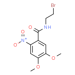 ChemSpider 2D Image | N-(2-Bromoethyl)-4,5-dimethoxy-2-nitrobenzamide | C11H13BrN2O5