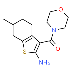 ChemSpider 2D Image | (2-Amino-6-methyl-4,5,6,7-tetrahydrobenzo[b]thiophen-3-yl)(morpholino)methanone | C14H20N2O2S