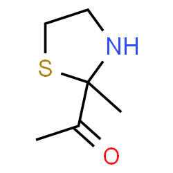 ChemSpider 2D Image | 2-acetyl-2-methylthiazolidine | C6H11NOS