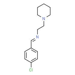 ChemSpider 2D Image | (E)-1-(4-Chlorophenyl)-N-[2-(1-piperidinyl)ethyl]methanimine | C14H19ClN2