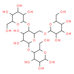 ChemSpider 2D Image | Hexopyranosyl-(1->4)-[hexopyranosyl-(1->6)]hexopyranosyl-(1->4)hexopyranose | C24H42O21