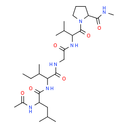 ChemSpider 2D Image | N-Acetylleucylisoleucylglycylvalyl-N-methylprolinamide | C27H48N6O6