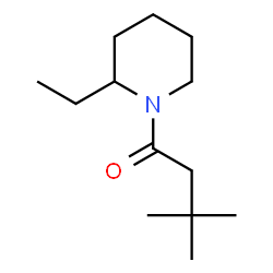 ChemSpider 2D Image | 1-(2-Ethyl-1-piperidinyl)-3,3-dimethyl-1-butanone | C13H25NO