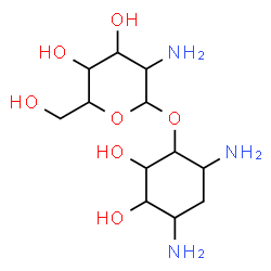ChemSpider 2D Image | 4,6-Diamino-2,3-dihydroxycyclohexyl 2-amino-2-deoxyhexopyranoside | C12H25N3O7