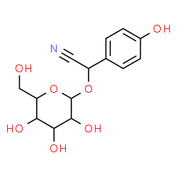 ChemSpider 2D Image | (Hexopyranosyloxy)(4-hydroxyphenyl)acetonitrile | C14H17NO7