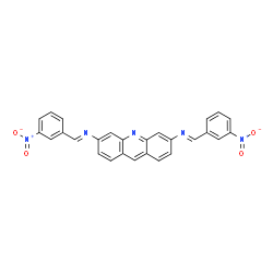 ChemSpider 2D Image | (E,E)-N,N'-3,6-Acridinediylbis[1-(3-nitrophenyl)methanimine] | C27H17N5O4