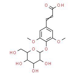 ChemSpider 2D Image | 3-[4-(Hexopyranosyloxy)-3,5-dimethoxyphenyl]acrylic acid | C17H22O10
