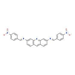 ChemSpider 2D Image | (E,E)-N,N'-3,6-Acridinediylbis[1-(4-nitrophenyl)methanimine] | C27H17N5O4