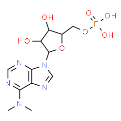 ChemSpider 2D Image | N,N-Dimethyl-9-(5-O-phosphonopentofuranosyl)-9H-purin-6-amine | C12H18N5O7P