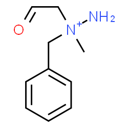 ChemSpider 2D Image | 1-Benzyl-1-methyl-1-(2-oxoethyl)hydrazinium | C10H15N2O