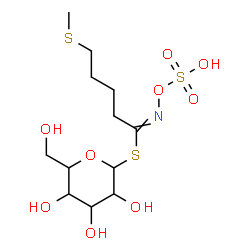 ChemSpider 2D Image | 1-S-[5-(Methylsulfanyl)-N-(sulfooxy)pentanimidoyl]-1-thiohexopyranose | C12H23NO9S3