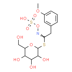 ChemSpider 2D Image | 1-S-[2-(3-Methoxyphenyl)-N-(sulfooxy)ethanimidoyl]-1-thiohexopyranose | C15H21NO10S2