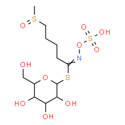 ChemSpider 2D Image | 1-S-[5-(Methylsulfinyl)-N-(sulfooxy)pentanimidoyl]-1-thiohexopyranose | C12H23NO10S3