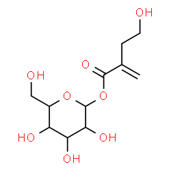 ChemSpider 2D Image | 1-O-(4-Hydroxy-2-methylenebutanoyl)hexopyranose | C11H18O8