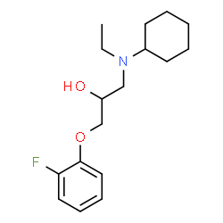 ChemSpider 2D Image | 1-[Cyclohexyl(ethyl)amino]-3-(2-fluorophenoxy)-2-propanol | C17H26FNO2