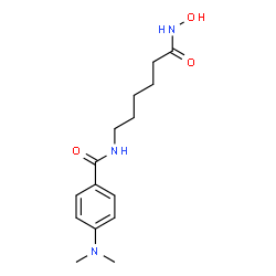 ChemSpider 2D Image | 4-(Dimethylamino)-N-[6-(hydroxyamino)-6-oxohexyl]benzamide | C15H23N3O3