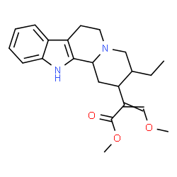 ChemSpider 2D Image | Methyl 16-(methoxymethylene)corynan-17-oate | C22H28N2O3