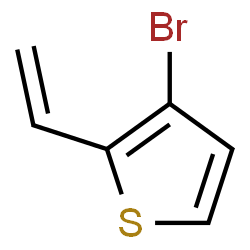 ChemSpider 2D Image | 3-Bromo-2-vinylthiophene | C6H5BrS