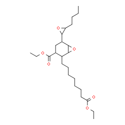 ChemSpider 2D Image | Ethyl 5-(3-butyl-2-oxiranyl)-2-(8-ethoxy-8-oxooctyl)-7-oxabicyclo[4.1.0]heptane-3-carboxylate | C25H42O6