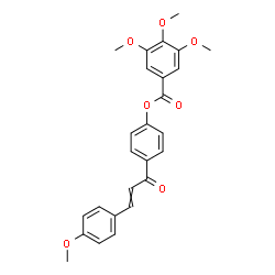 ChemSpider 2D Image | 4-[3-(4-Methoxyphenyl)acryloyl]phenyl 3,4,5-trimethoxybenzoate | C26H24O7