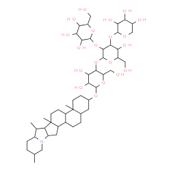 ChemSpider 2D Image | Solanidan-3-yl hexopyranosyl-(1->2)-[pentopyranosyl-(1->3)]hexopyranosyl-(1->4)hexopyranoside | C50H83NO20