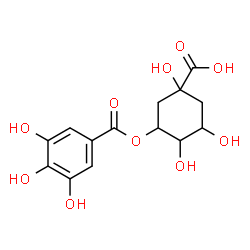 ChemSpider 2D Image | 1,3,4-Trihydroxy-5-[(3,4,5-trihydroxybenzoyl)oxy]cyclohexanecarboxylic acid | C14H16O10