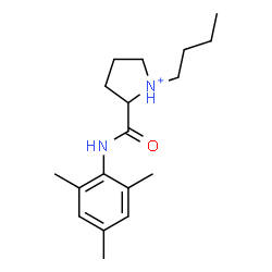ChemSpider 2D Image | 1-Butyl-2-(mesitylcarbamoyl)pyrrolidinium | C18H29N2O