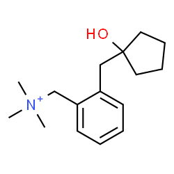 ChemSpider 2D Image | {2-[(1-Hydroxycyclopentyl)methyl]phenyl}-N,N,N-trimethylmethanaminium | C16H26NO