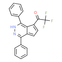 ChemSpider 2D Image | 1-(1,4-Diphenyl-2H-cyclopenta[d]pyridazin-7-yl)-2,2,2-trifluoroethanone | C21H13F3N2O