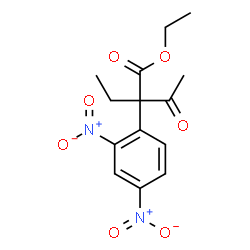 ChemSpider 2D Image | Ethyl 2-(2,4-dinitrophenyl)-2-ethyl-3-oxobutanoate | C14H16N2O7