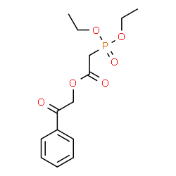 ChemSpider 2D Image | 2-Oxo-2-phenylethyl (diethoxyphosphoryl)acetate | C14H19O6P