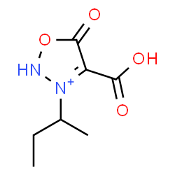 ChemSpider 2D Image | 3-sec-Butyl-4-carboxy-5-oxo-2,5-dihydro-1,2,3-oxadiazol-3-ium | C7H11N2O4