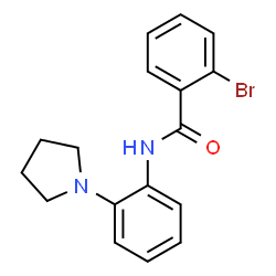 ChemSpider 2D Image | 2-Bromo-N-[2-(1-pyrrolidinyl)phenyl]benzamide | C17H17BrN2O