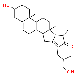 ChemSpider 2D Image | 3,26-Dihydroxy-16,23-cyclocholesta-5,16(23)-dien-22-one | C27H40O3