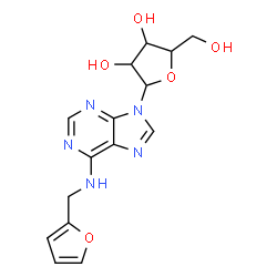 ChemSpider 2D Image | N-(2-Furylmethyl)-9-pentofuranosyl-9H-purin-6-amine | C15H17N5O5