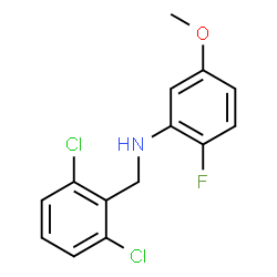 ChemSpider 2D Image | N-(2,6-Dichlorobenzyl)-2-fluoro-5-methoxyaniline | C14H12Cl2FNO