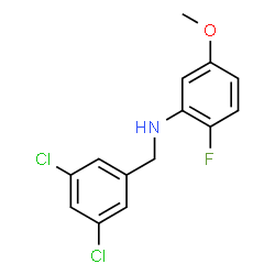 ChemSpider 2D Image | N-(3,5-Dichlorobenzyl)-2-fluoro-5-methoxyaniline | C14H12Cl2FNO