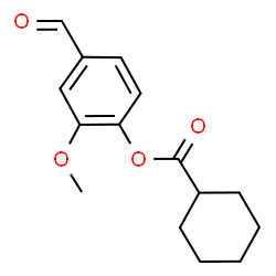 ChemSpider 2D Image | 4-Formyl-2-methoxyphenyl cyclohexanecarboxylate | C15H18O4