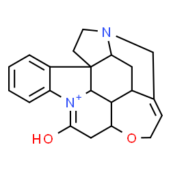 ChemSpider 2D Image | 10-Hydroxy-9,10-didehydrostrychnidin-9-ium | C21H23N2O2