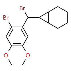 ChemSpider 2D Image | 7-[Bromo(2-bromo-4,5-dimethoxyphenyl)methyl]bicyclo[4.1.0]heptane | C16H20Br2O2