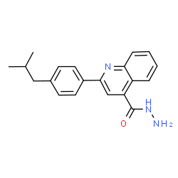 ChemSpider 2D Image | 2-(4-Isobutylphenyl)-4-quinolinecarbohydrazide | C20H21N3O