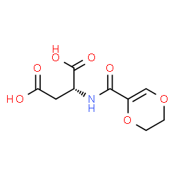 ChemSpider 2D Image | N-(5,6-Dihydro-1,4-dioxin-2-ylcarbonyl)-D-aspartic acid | C9H11NO7
