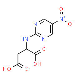 ChemSpider 2D Image | N-(5-Nitro-2-pyrimidinyl)aspartic acid | C8H8N4O6